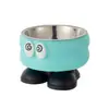 Comedero elevado para gatos de acero inoxidable con protección para el cuello, antideslizante, cuenco desmontable para gatos y perros, cuenco de agua, suministros para mascotas, cuenco de comida