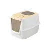 Caja de arena para gatos grande totalmente cerrada, caja de arena pop-up extragrande antiolor y anti salpicaduras, inodoro para gatos, venta al por mayor transfronteriza