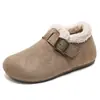 Zapatos de algodón estilo retro Birkenstock para mujer con un aumento de altura interior de 3 cm, nuevo estilo otoño/invierno, con forro de felpa para mayor calidez y comodidad, adecuados para usar al aire libre