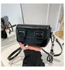 Bolso bandolera cruzado de charol estilo coreano para mujer, con textura, tipo Cambridge, mensajero, diseño de moda 2026, bolso pequeño cuadrado para hombro