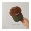 Boné de Baseball Infantil Retro Americano Color Blocking Versátil Bordado com Letra Casual Top Macio Bico de Pato Venda por Atacado