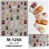 Carcasa Estampada del Pequeño Libro Rojo Pegatinas para Uñas Mariposa Serpentina Aurora Uñas Color Rosa Glaseado Tridimensional Avanzado