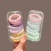 Gomas para el pelo de color dopamina para mujer, diademas dulces de cordón de teléfono, simples gomas elásticas para atar el pelo, alta elasticidad y cuerdas para el pelo duraderas