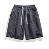 Bermuda Cargo Leve Masculina Verão Seda de Gelo Marca de Moda Americana Solta Reta Nova Secagem Rápida Casual Calça de Cinco Pontos