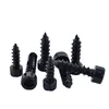 Tornillos autorroscantes de cabeza de copa endurecida negra al por mayor HA M1.7-M6 tornillos autorroscantes de cabeza cilíndrica hexágono interior tornillos para madera