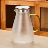 Jarra de Vidrio para Agua Fría, Resistente a Altas Temperaturas, Gran Capacidad para Uso Doméstico, Jarra para Agua Fría, Juego de Tazas para Agua Hervida, Jarra para Agua para Sala de Estar, Tetera