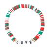 Pulsera Elástica al Por Mayor Serie Navideña Europea y Americana Transfronteriza Regalo Arcilla Polimérica Suave Acrílico Redondo Letra Cuerda de Mano Joyería