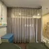 Fabricante Cortinas Hospitalares Cortinas de Trilho em L em U Clínica Salão de Beleza Centro de Bem-Estar Cortinas de Divisória de Leito