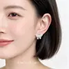 Pendiente de Mariposa con Circonita Microengastada Estilo Lujo Ligero de Moda Perla Dulce Fresca Pendiente de Tachuela para Mujer Elegante Simple para el Trabajo de Fábrica