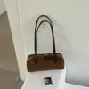 Bolso de Moda para el Trabajo Bolso Baguette Más Vendido para Mujer Bolso de Hombro Único de Cuero Genuino Texturizado para Mujer Bolso de Hombro Único Natural de Capa Superior de Piel de Vaca
