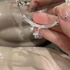 Pulsera de Plata Pura S999.9 con Diseño de Flores Florecientes y Mariposa, Estilo Sólido de Empuje y Tirón, Estilo Chino, Plata Pura, Regalo de Nudo de Amante