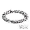Nuevo Estilo Hip-Hop Acero de Titanio 3:1 Pulsera de Cadena Nk para Hombres y Mujeres, Acero Inoxidable Simple Moda Joyería de Mano al por Mayor
