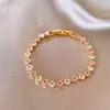 Pulsera Cuadrada de Circonita Estilo Coreano, Moderna, Sencilla, Versátil, Estilo de Nicho, Lujo Ligero, Sensación de Alta Gama, Joyería para Mujer al por Mayor