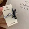 Pinzas de pelo florales de colores estilo coreano, pinzas elegantes y exquisitas para flequillo lateral, pasadores de lazo lindos para niñas