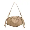 Bolsa da Sorte Trançada da Moda para Mulheres, Bolsa de Ombro Versátil e Estilosa com Cordão, Bolsa de Mão Transversal para Compras e Deslocamento
