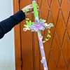 Espada de Trébol de Cuatro Hojas de la Suerte de Primavera, Kit de Materiales de Palo Retorcido DIY para Espada de Flor de Durazno, Accesorios para Fotos, Regalo para Parejas y Mejores Amigos