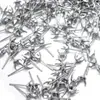 Aretes de Acero de Titanio con Garras Huecas, Joyería Incrustada con Diamante de Zirconia de Pin Recto 316, Soporte de Pin Integrado de Cuatro Garras, Soporte de Arete de Aleación de Titanio de Fábrica