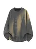 Sudadera casual de otoño de manga larga con cuello redondo, de marca nueva y moderna, con estampado de estrellas para hombre, camisa base pesada de corte holgado