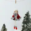 Nueva Decoración de Árbol de Navidad Colgante Pequeño Bufanda Ángel Muñeca Estilo Niña de Piernas Largas Colgante Suministros de Decoración Navideña