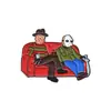 Serie de películas de terror de Halloween europeas y americanas pin máscara de terror personaje broche insignia de solapa combinación multiestilo