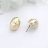 Pendientes de clip para mujer, únicos, minimalistas, con diseño de textura geométrica, a la moda, exquisitos y elegantes, tipo nicho francés.