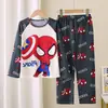 Pijamas para niñas, primavera y otoño, manga larga, para niño, finos, medianos y grandes, para niña, princesa, ropa de casa, traje de verano para niño