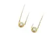 Versión alta tarjeta de collar OVNI familia un diamante femenino V chapado en oro oro de 18 quilates diamante único pequeño colgante redondo collar cadena de clavícula dropshipping
