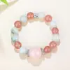 Populares en el comercio exterior, pulseras de cuentas hechas a mano para hombres y mujeres para aliviar la ansiedad, pulseras de la suerte del zodíaco de cristal natural europeas y americanas
