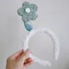 Tiara Estilo Celebridade com Flor 3D de Mola, Presilha para Lavar o Rosto, Acessório de Cabelo Estilo Coreano, Peça Única para Dropshipping