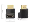 Directo de Fábrica HDMI codo en ángulo recto de 90 grados HDMI macho a hembra Adaptador de extensión de conversión Versión 2.0 4k * 2K