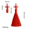 8cm Fleco de Borla de Tres Hojas Accesorios para Joyería DIY Colgante Estilo Antiguo Ropa Bolsita Tejida Borla Pequeña Venta al por Mayor