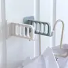 Ganchos de Plástico Adesivos Sem Costura Cabideiro Rack de Armazenamento de Roupas Montado na Parede Ganchos Adesivos Multifuncionais Dobráveis de Parede