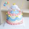 Decoración de pastel de cumpleaños de celebridades de Net, luces de nube luminosas, perro Yugui, Kulomi, perro de orejas grandes, Parcha, perro, enchufe para hornear