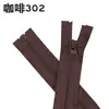 Cremallera de resina n.° 5, venta al por mayor, de cola abierta simple, antidesgaste, negra, disponible en stock, para ropa de yoga, con dientes gruesos, material duro, cremallera de goma con dientes.