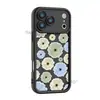Venta Caliente Shopee Funda de Teléfono Fresca de Margarita Azul y Verde iPhone18pmins Calcomanía Floral Cubierta Protectora Mate