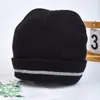 Tira reflectante para ciclismo nocturno, gorro de punto para otoño e invierno, gorro de fábrica, gorro de lana de punto de color fluorescente para ciclismo nocturno al aire libre