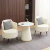 Conjunto de sofá moderno minimalista de luxo para recepção comercial, adequado para escritórios de vendas, varandas de escritório e áreas de reunião informais