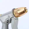 Pistola Estándar para el Hogar Cuerpo de Aluminio Boquilla Chapada en Cobre Pistola de Agua Pistola de Agua para Lavado de Autos de Alta Presión Herramienta de Riego para Jardín Cabezal de Pistola de Agua de Plástico