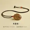 Colgante Zodiaco Conejo de Sándalo Verde para Hombres y Mujeres, Collar Pequeño de Conejo para el Año de Nacimiento, Llavero de Coche, Colgante para Cadena de Teléfono Móvil