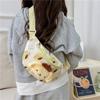 Jardim de infância nylon saco peito das crianças bonito desenho animado gatinho bolsa de ombro da menina fora esportes menino crossbody