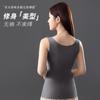 Chaleco cálido de terciopelo con costuras de encaje sexy con cuello en V, acolchado de terciopelo, ajustado al cuerpo, ropa interior térmica sin sujetador