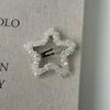 Clip de Pelo Pinza Pinza Lateral Pinza para Flequillo Estrella de Cinco Puntas Corazón de Cristal Imitación de Lujo Ligero Coreano Resistente Estilo Nuevo