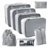 2025 Novas Sacolas Organizadoras Populares para Cosméticos, Mudança, Viagem, Conjunto de Sete Peças para Roupas, Colchas, Roupa Íntima, Desktop Atacado