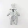 Macacão de Inverno com Penugem para Recém-Nascidos Meninas Fofo Macacão de Penugem de Pato Branco Macacão Espesso para Bebê Aquecido para Exterior
