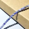 Cuentas sueltas azules con manchas blancas naturales, cuentas redondas, accesorios semiacabados para abalorios DIY, venta al por mayor de joyería transfronteriza Amazon AliExpress