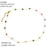 Collar de Acero Inoxidable Transfronterizo con Cuentas de Cristal y Cristal Dulce Turquesa Piedra Natural Personalizado Cadena Clavicular de Alta Gama