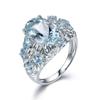 Zhenrong desea venta caliente joyería nueva europea y americana zafiro topacio anillo de compromiso pulsera fábrica al por mayor