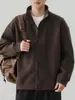 Sudadera con capucha de punto a cuadros con bloques de color An Yang para hombre 2026 Otoño Invierno Nueva Holgada Casual Versátil de Manga Larga Ropa Exterior