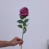 Flor artificial única rosa nova flor de seda requintada salão de casamento rosa encaracolado floral macio adereços de fotografia flor