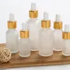 Yuebo 5ml-100ml Botella Transparente Esmerilada para Aceite Esencial Botella Gotero Botella de Solución Original 30ml Botella Transparente Esmerilada para Aceite Esencial